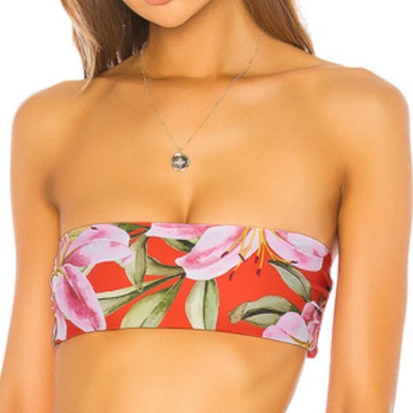 Mara Hoffman Other - Mara Hoffman Abigail Floral Bikini Bandeau Top -XS